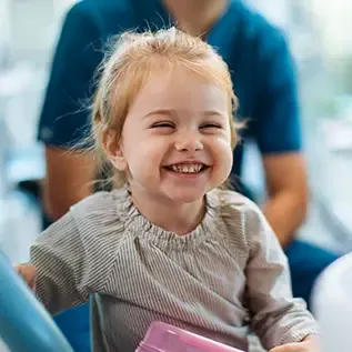 Young girl laughing